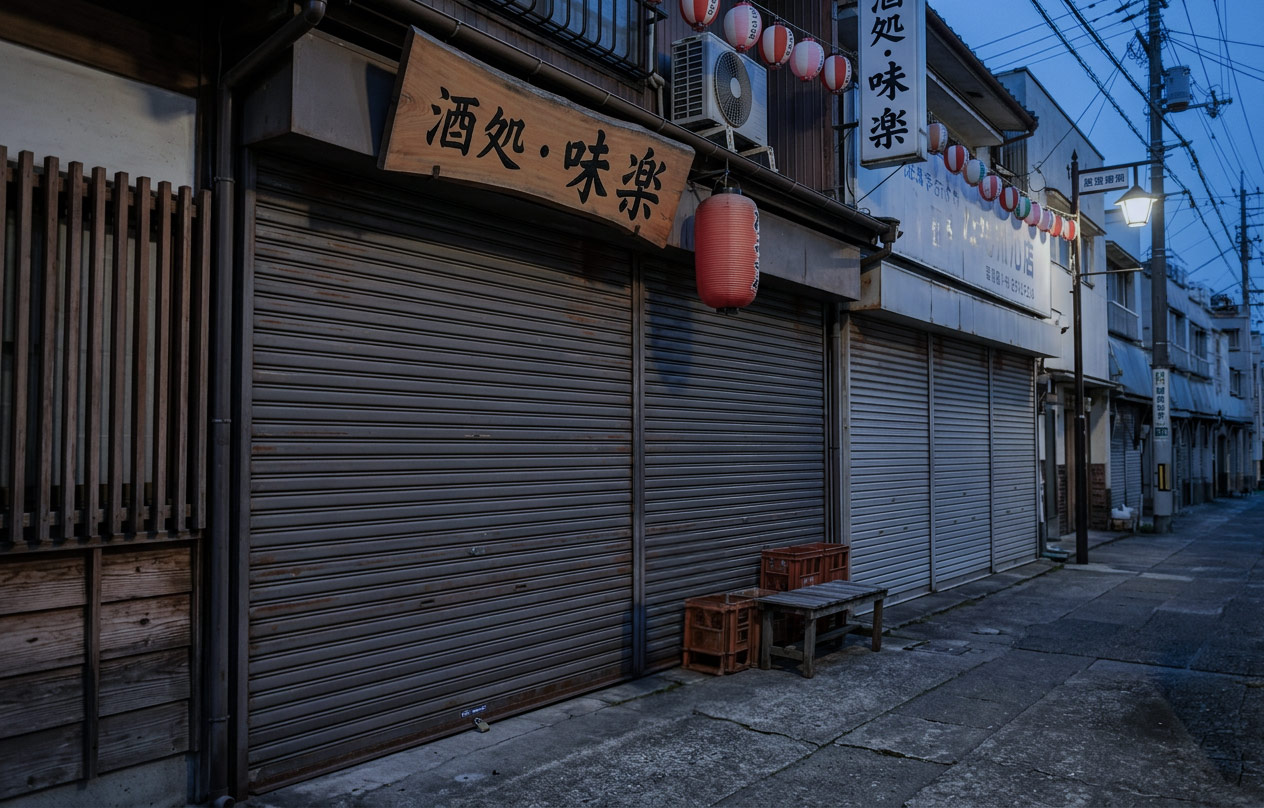 ④ シャッターのみ施錠している